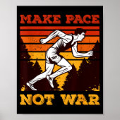 Poster Funny Retro Runner Running Quote Gift - Make Pace (Devant)