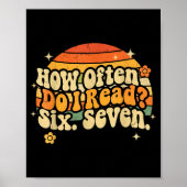 Poster Funny Retro Six Seven 6 7 Meme Teacher Studnet Rea (Devant)