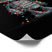 Poster Funny Robot Christmas Graphics Lights Lover Long S (Coin)