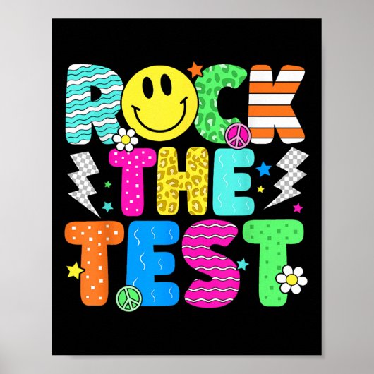 Poster Funny Rock The Test Test Day Professeur étudiant M (Devant)