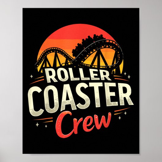 Poster Funny Roller Dessous de verre Crew Amusement Park  (Devant)