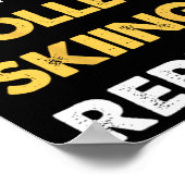 Poster Funny Roller-skiing Apparel Eat Sleep Roller-skiin (Coin)