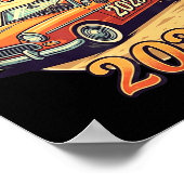 Poster Funny Rollin Into 2026 Retro Car Sunset Vibes Artw (Coin)