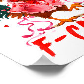 Poster Funny Rooster F-caw-f Valentines Day Chicken Fcawf (Coin)