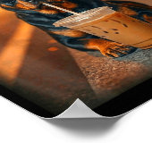 Poster Funny rottweiler drinking iced coffee lover dog (Coin)