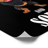 Poster Funny Rottweiler Fitness Squating Workout Weightli (Coin)