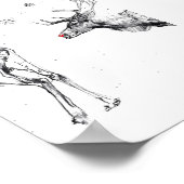 Poster Funny Rudolf Reindeer Noël Amour (Coin)