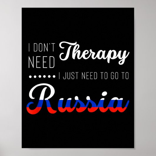 Poster Funny Russia Summer Vacation Travel Souvenir Quote (Devant)
