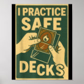 Poster Funny Safe Decks Trading Card Game Pun Humor  (Devant)