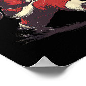 Poster Funny Santa Bowler Bowling Player Christmas Xmas P (Coin)