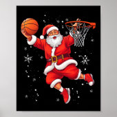 Poster Funny Santa Claus Playing Sketll Merry Christmas B (Devant)