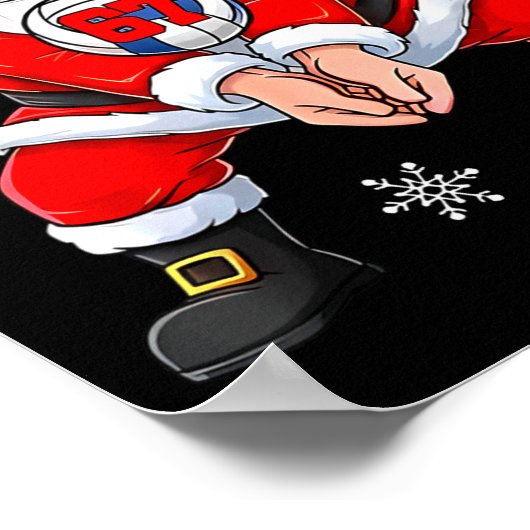 Poster Funny Santa Claus Playing Volleyball Six Seven Chr (Coin)
