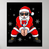 Poster Funny Santa Claus Playing Volleyball Six Seven Chr (Devant)