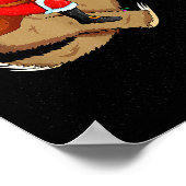 Poster Funny Santa Claus Riding Sloth Christmas Boys Men (Coin)