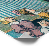 Poster Funny santa claus vacances d'art vintage (Coin)