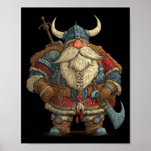 Poster Funny Santa Claus Viking Costume For Boys And Girl (Devant)
