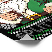 Poster Funny Santa Drinking Beer Splitting G Christmas Ad (Coin)