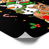 Poster Funny Santa Elf Snowman Christmas Womens Mens Kids (Coin)