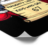 Poster Funny Santa Naughty List Kids Who Say 67 Christmas (Coin)