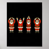 Poster Funny Santa Ohio Midwestern Party O-h-i-o Christma (Devant)