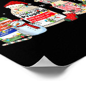 Poster Funny Santa Profol Silent Night Icu Nurses Merry C (Coin)