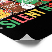 Poster Funny Santa Profol Silent Night Icu Nurses Merry C (Coin)