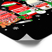 Poster Funny Santa Profol Silent Night Icu Nurses Merry C (Coin)