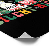 Poster Funny Santa Profol Silent Night Icu Nurses Merry C (Coin)