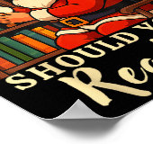 Poster Funny Santa Reading 67 Meme Tee Christmas Teacher  (Coin)