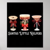 Poster Funny Santa's Little Helper Martini Tail Merry Chr (Devant)