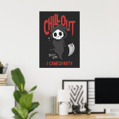 Poster Funny Sarcastique GrimReaper Halloween Party (Bureau à domicile)
