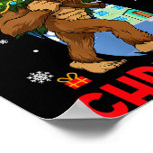 Poster Funny Sasquatch Santa Bigfoot Christmas Tree Xmas  (Coin)