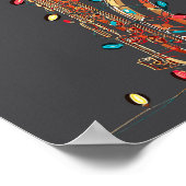 Poster Funny Saxophone Christmas Graphics Lights Lover Pl (Coin)