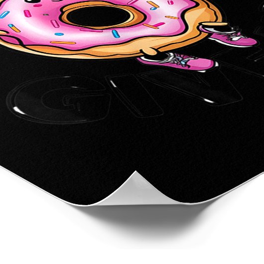 Poster Funny Saying Donut Give Up Gym Weight Lifting Work (Coin)