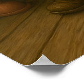 Poster Funny Scarecrow Bathroom Print, Rustic Toilet (Coin)