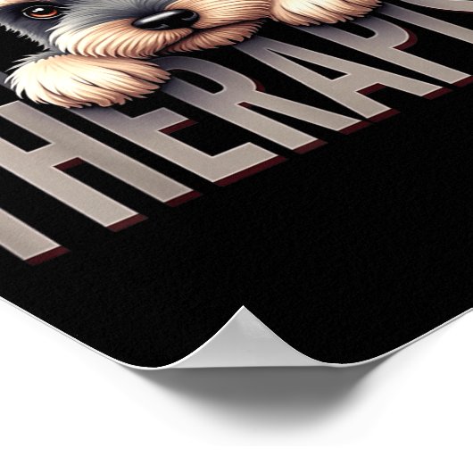 Poster Funny Schnau Puppy My Therast Schnauzer Dog (Coin)