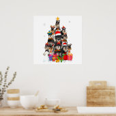 Poster Funny Schnauzer Christmas Tree Pet DOG Lover Gift (Cuisine)