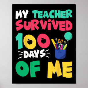 Poster Funny School Boys Girls Kids Don 100 Jours De Scho