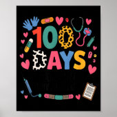 Poster Funny School Nurse 100 Days Patching Tiny Humans I (Devant)