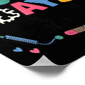 Poster Funny School Nurse 100 Days Patching Tiny Humans I (Coin)