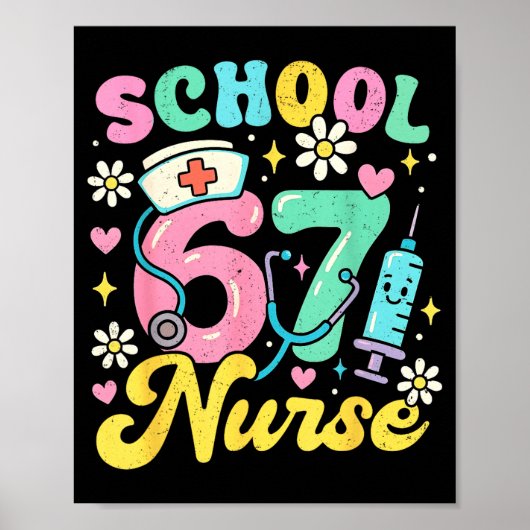 Poster Funny School Nurse 67 Cute Medical Meme Design  (Devant)