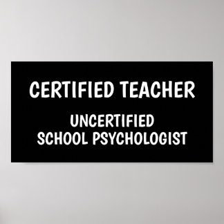 Poster Funny School Teacher Life