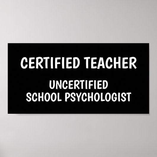 Poster Funny School Teacher Life (Devant)