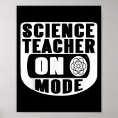 Poster Funny Science Teacher On Mode Activated With Atom  (Devant)