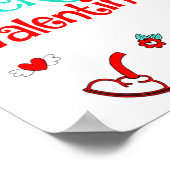 Poster Funny Scrub Valentines Day Nurse Crew Family Group (Coin)