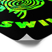 Poster Funny Sea Turtle Just Keep Swimming Ocean Beach Va (Coin)