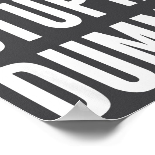 Poster Funny Self Deprecating Quote Big Stud Dummy (Coin)