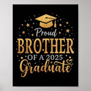 Poster Funny Senior Fier Frère D'Un Cl De 2025 Graduat