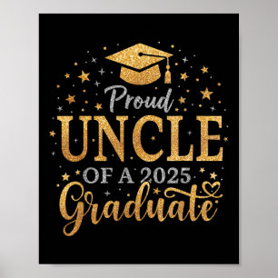 Poster Funny Senior Fier Oncle D'Un Cl De 2025 Diplômé