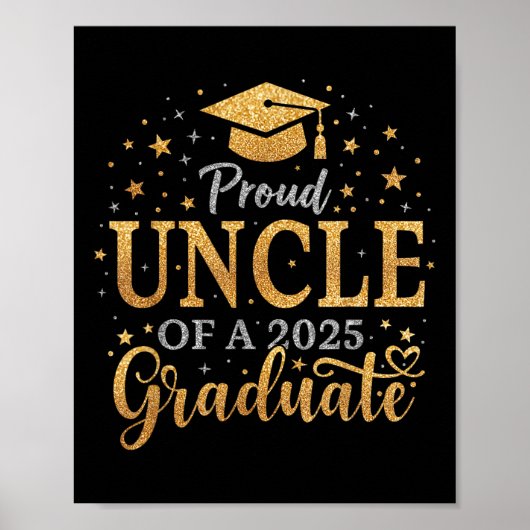 Poster Funny Senior Fier Oncle D'Un Cl De 2025 Diplômé (Devant)